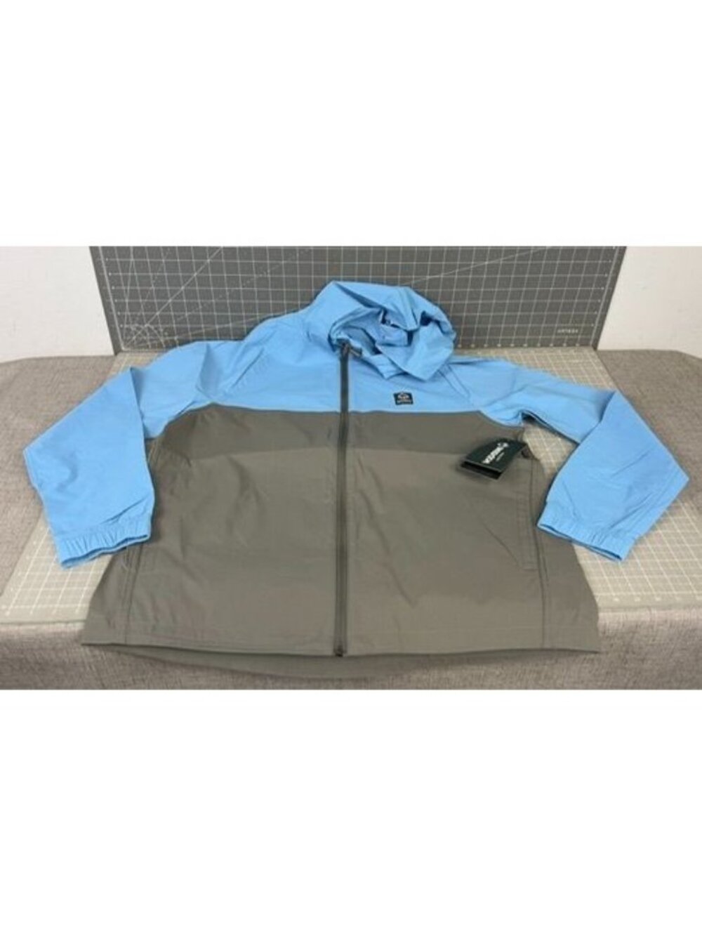 Wolverine Men's Guide Eco Shell Rain Jacket Blue Sky Gray Lightweight Sz. L